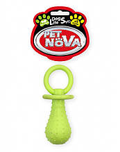 Іграшка для собак Соска з дзвіночком Pet Nova 14 см жовтий