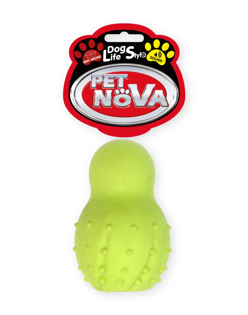 Іграшка для собак Сніговик з дзвіночком Pet Nova 9.5 жовтий