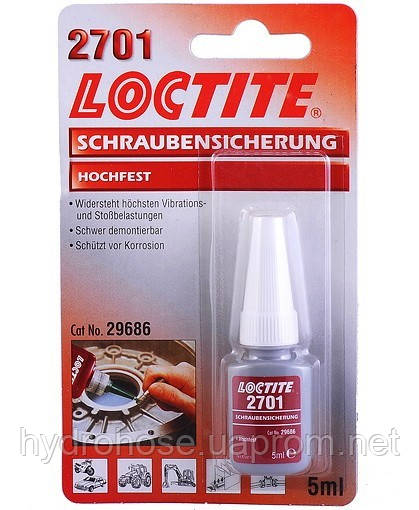 Loctite 2701 (модифікація 270) — фіксатор різьби високої міцності, 5 мл