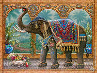 Рисование камнями Индийский слон DM-188 (40 х 50 см) ТМ Алмазная мозаика