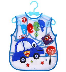 Слинявчик фартух з ковшем для їжі "Поліцейська машина" (20128)