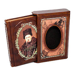 Подарункова книга в шкіряній палітурці Кобзар 27х19см