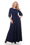 Жіноче ошатне плаття довге в підлогу Вів'єн колір темно-синій, розмір 48-50, 52-54, 56-58, фото 2