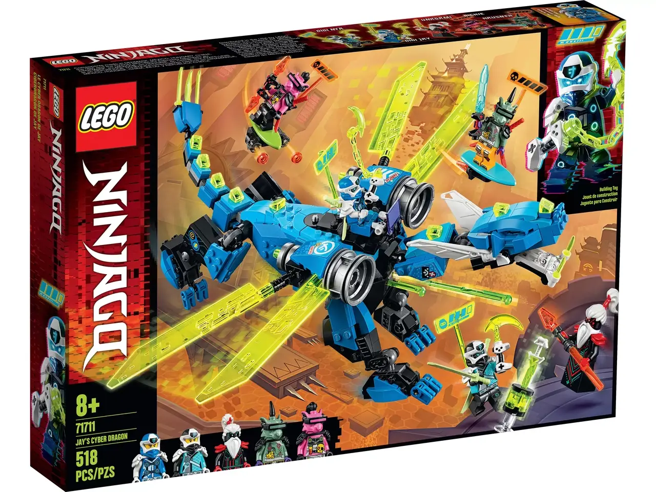 

LEGO ЛЕГО Ninjago Кибердракон Джея 71711, Желтый