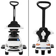 Каталка Толокар для малюків з батьківською ручкою BAMBI M 3503C-1 Дизайн Mercedes, фото 2