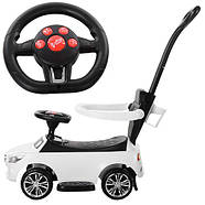 Каталка Толокар для малюків з батьківською ручкою BAMBI M 3503C-1 Дизайн Mercedes, фото 3