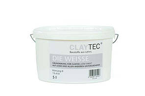 Натуральна ґрунтовка Claytec DIE WEISSE біла, 5 л