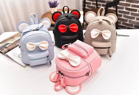Рюкзаки Міні Маус з вушками і ніжним бантиком, фото 1