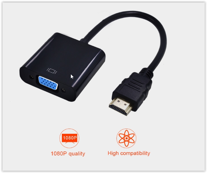 Адаптер HDMI2VGA HDMI to VGA HD 1080P відео конвертер - фото 1 - id-p623506694