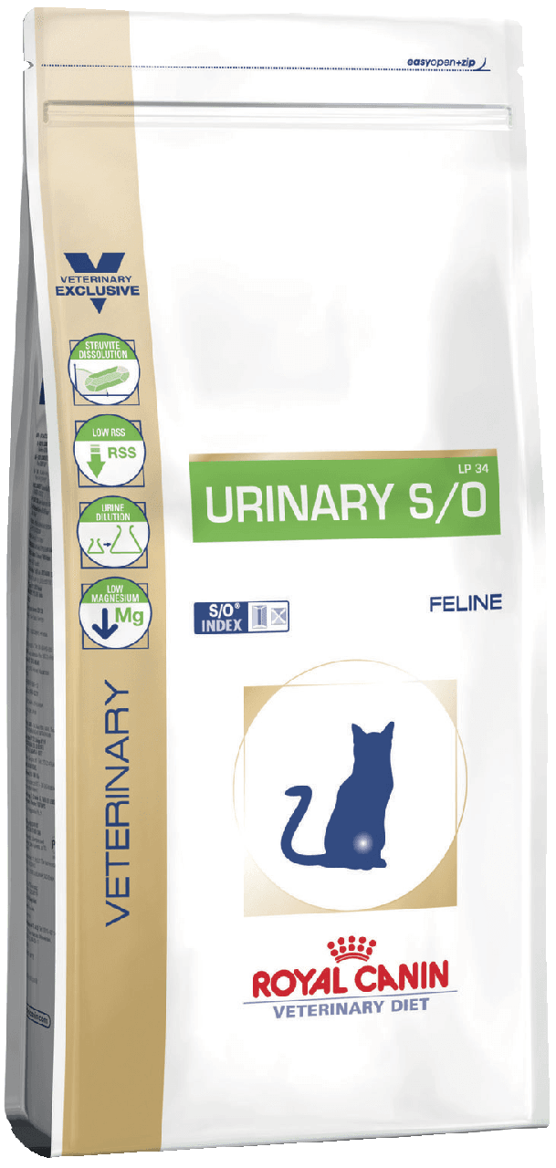 Royal Canin (Роял Канин) URINARY S/O сухой корм для кошек при лечении мочекаменной болезни, 1,5 кг