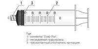 Шприц 3-х компонентный ALEXPHARM, 50 мл., Luer Lock, с иглой 18G (1,2 х 40 мм.), Алекс (луер-лок)