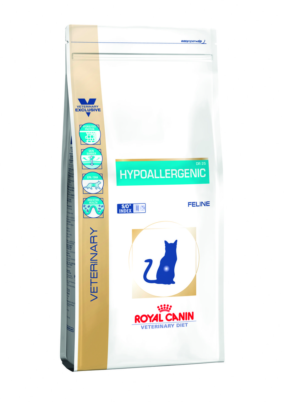 Royal Canin (Роял Канин) HYPOALLERGENIC FELINE Сухой корм для кошек при пищевой аллергии, 400 г