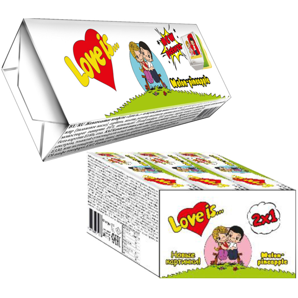 Love Is — жувальні цукерки диня-ананас (12 шт.)