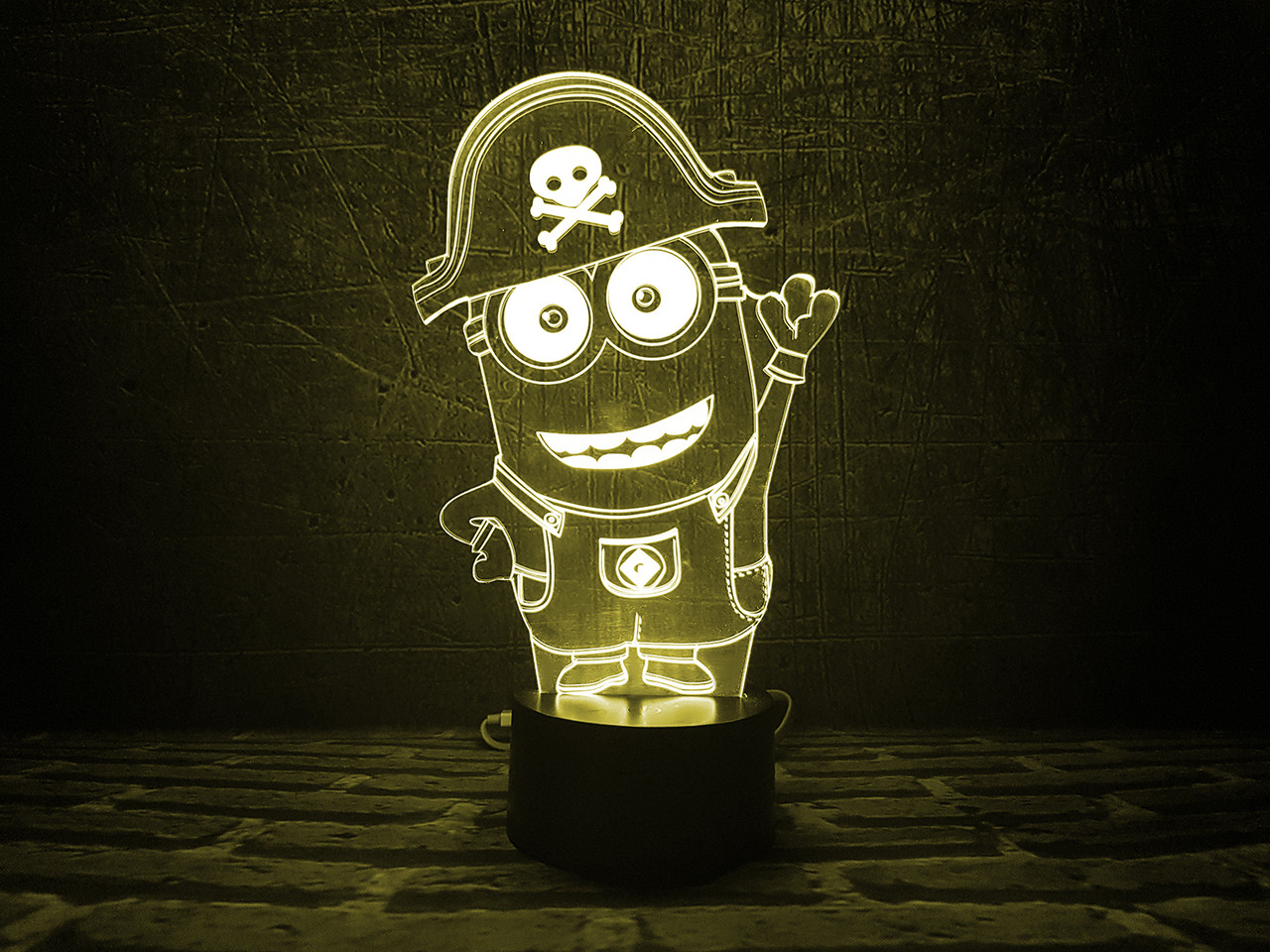 Змінна пластина для 3D-світильників "Міньйон Пірат" 3DTOYSLAMP, фото 1