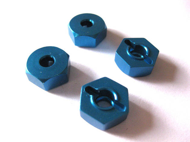 Хекси алюмінієві для HI6103, HI5101, HI4123 блакитні 4шт (122042 запчастини для радіокерованих моделей Himoto), фото 2