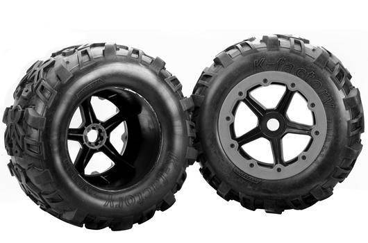 Team Magic E6-3 Mounted Tire 7.1" Size - New 5 spokes wheel 2p, фото 1