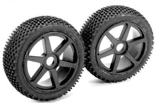 Team Magic B8 Pre-mounted Tires 6 Spokes Black 2p, фото 1