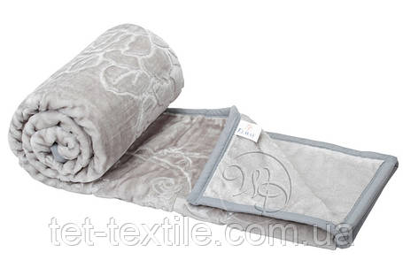 Плед акриловий з тисненням Elway сірий (160х210), фото 1