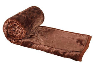 Плед акриловий з тисненням Elway коричневий (200х240), фото 1