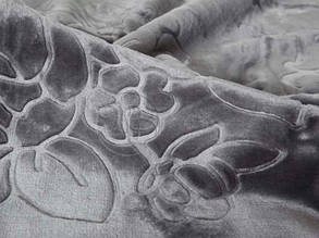 Плед акриловий з тисненням Elway темно-сірий (200х240), фото 2