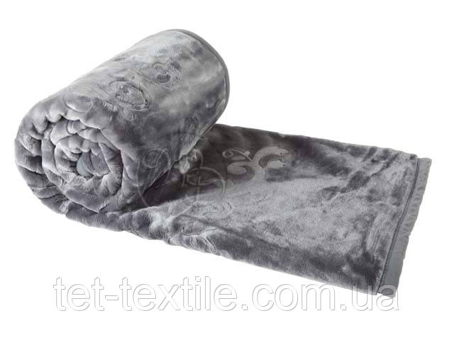 Плед акриловий з тисненням Elway темно-сірий (200х240)