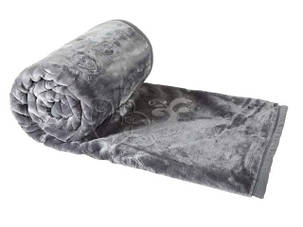 Плед акриловий з тисненням Elway темно-сірий (200х240), фото 1