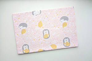 Преміум бавовна Їжачки на рожевому ЗАЛИШОК 7,6м+1+50*75