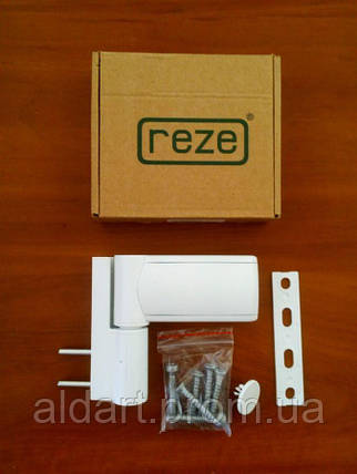 Петля дверная 3 D REZE "Alfa" 110 мм (14-18) 120 кг 9016 бел, фото 2
