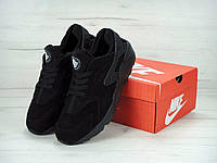 Кросівки Nike чоловічі зимові (чорні), ТОП-репліка, фото 1