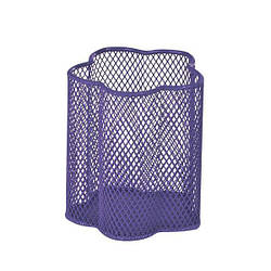 Підставка для ручок металева сітка ZiBi "Квітка" фіолетовий 90*90*100 мм.