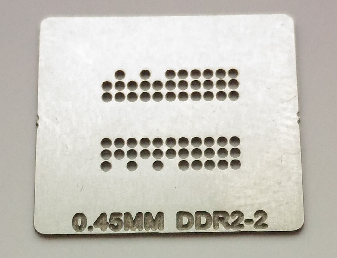Трафарет BGA DDR2-2, шар 0,45 мм - фото 1 - id-p349689886