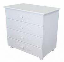 Комод Анжеліка 4 ящики білий супермат