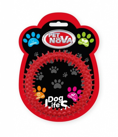 Іграшка для собак Кільце DentRing Pet Nova 12.5 см червоний