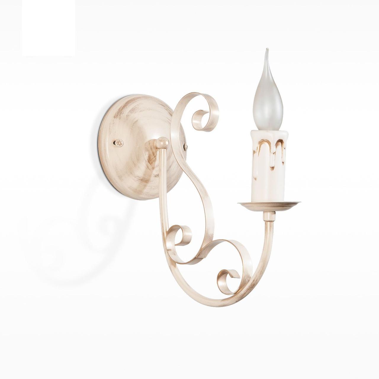 Бра, кремовий настінний світильник у класичному стилі, фото 1