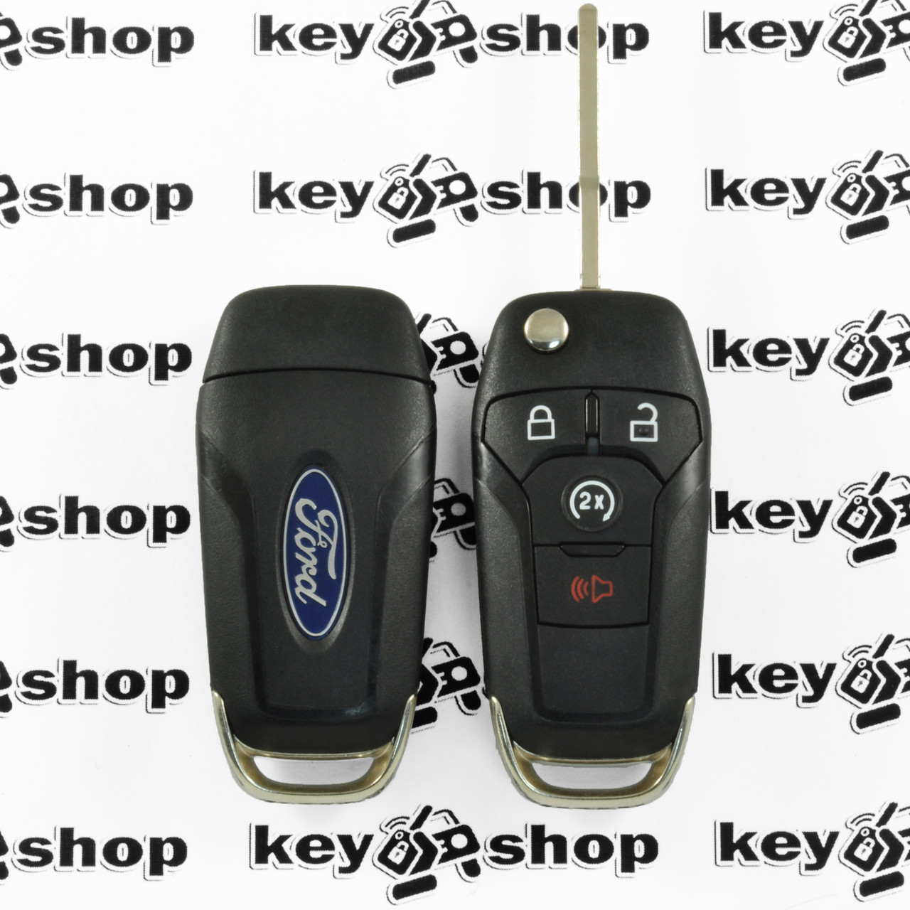 Оригинальный выкидной ключ для Ford (Форд) F150, 3+1 (panica) кнопка, чип ID49 (HITAG PRO) 902 Mhz - фото 1 - id-p623994796