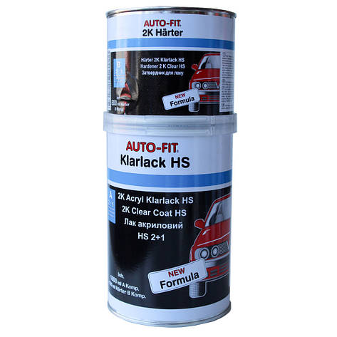 Лак акриловий Auto-Fit HS 2+1 комплект з затверджувачем 1,5 л, фото 1