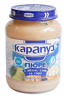 Пюре Карапуз Яблоко, слива и творог, 200 г