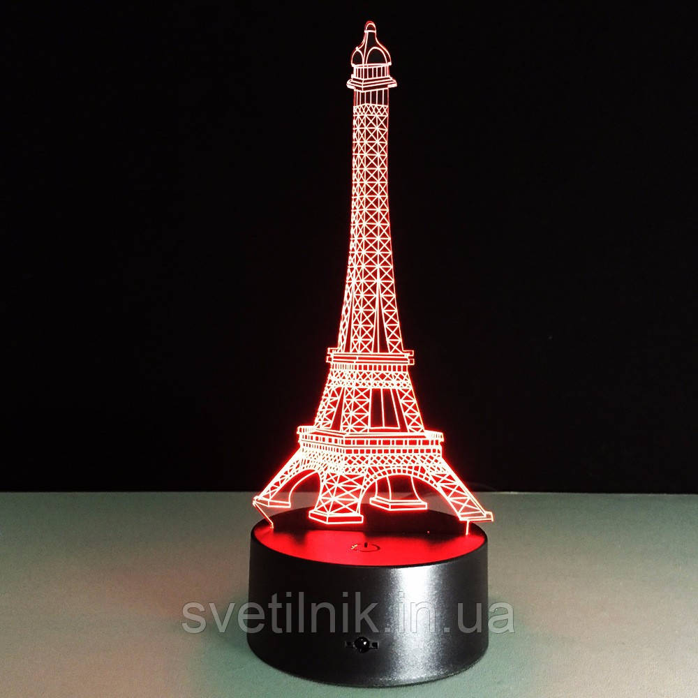 Ейфелева вежа, Скло на 3D світильник