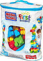 Конструктор Mega Bloks First Builders синий 60 деталей (DCH55)