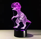 Динозаврик, Змінне скло для 3D світильника, фото 5