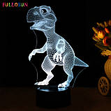 Динозаврик, Змінне скло для 3D світильника, фото 7