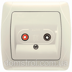 Аудіорозетка для динаміків VIKO Carmen крем