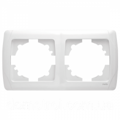 Подвійна горизонтальна рамка VIKO Carmen біла