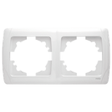 Подвійна горизонтальна рамка VIKO Carmen біла
