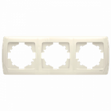 Потрійна горизонтальна рамка VIKO Carmen крем