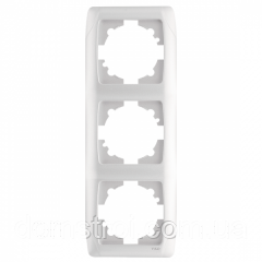 Потрійна вертикальна рамка VIKO Carmen біла, фото 2