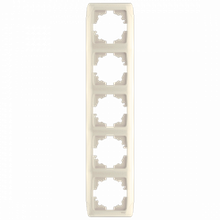 П'ятерна вертикальна рамка VIKO Carmen крем