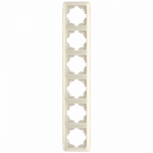 Шестірна вертикальна рамка VIKO Carmen крем