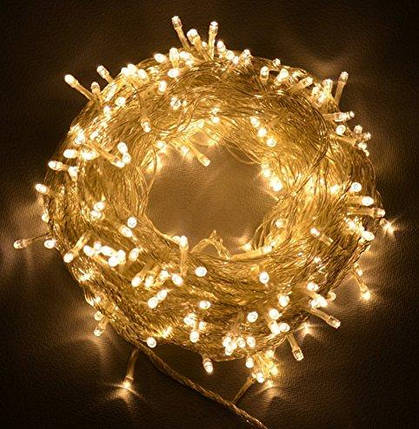 Світлодіодна гірлянда 300 led білий теплий нитка (гірлянда на ялинку тепла), фото 2