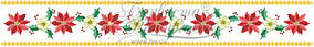 Заготовка для вишивання новорічної скатертини-доріжки Новорічна квітка ТР-153 (Барвиста Вишиванка)